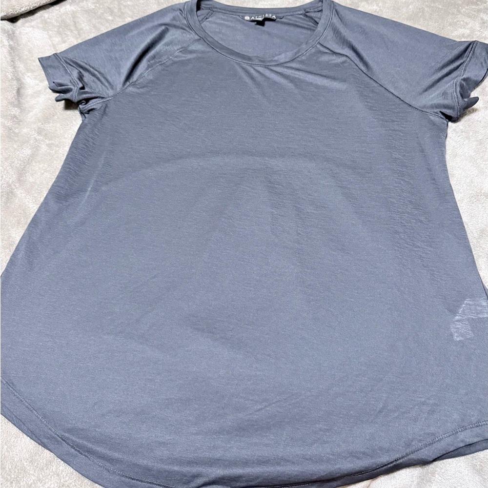 Athleta Gray Short Sleeve Tee